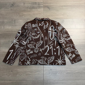 RETRO TIE DYE CROS BROWN JACKET