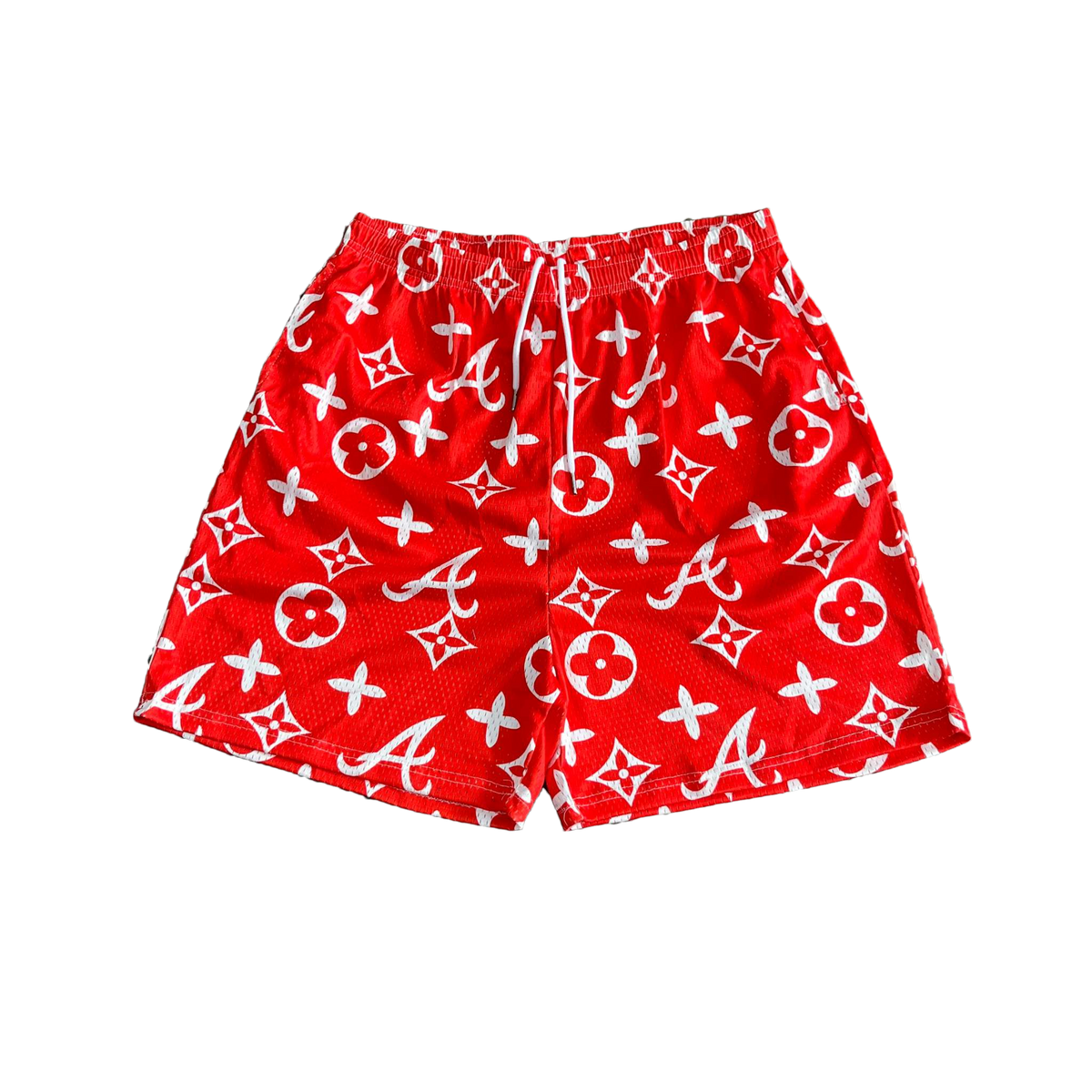 RED ALABAMA MESH SHORTS-8600