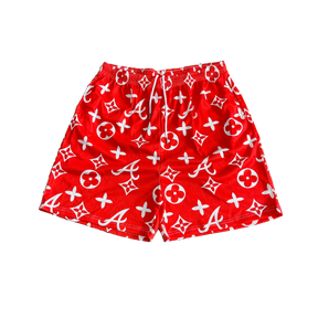 RED ALABAMA MESH SHORTS-8600
