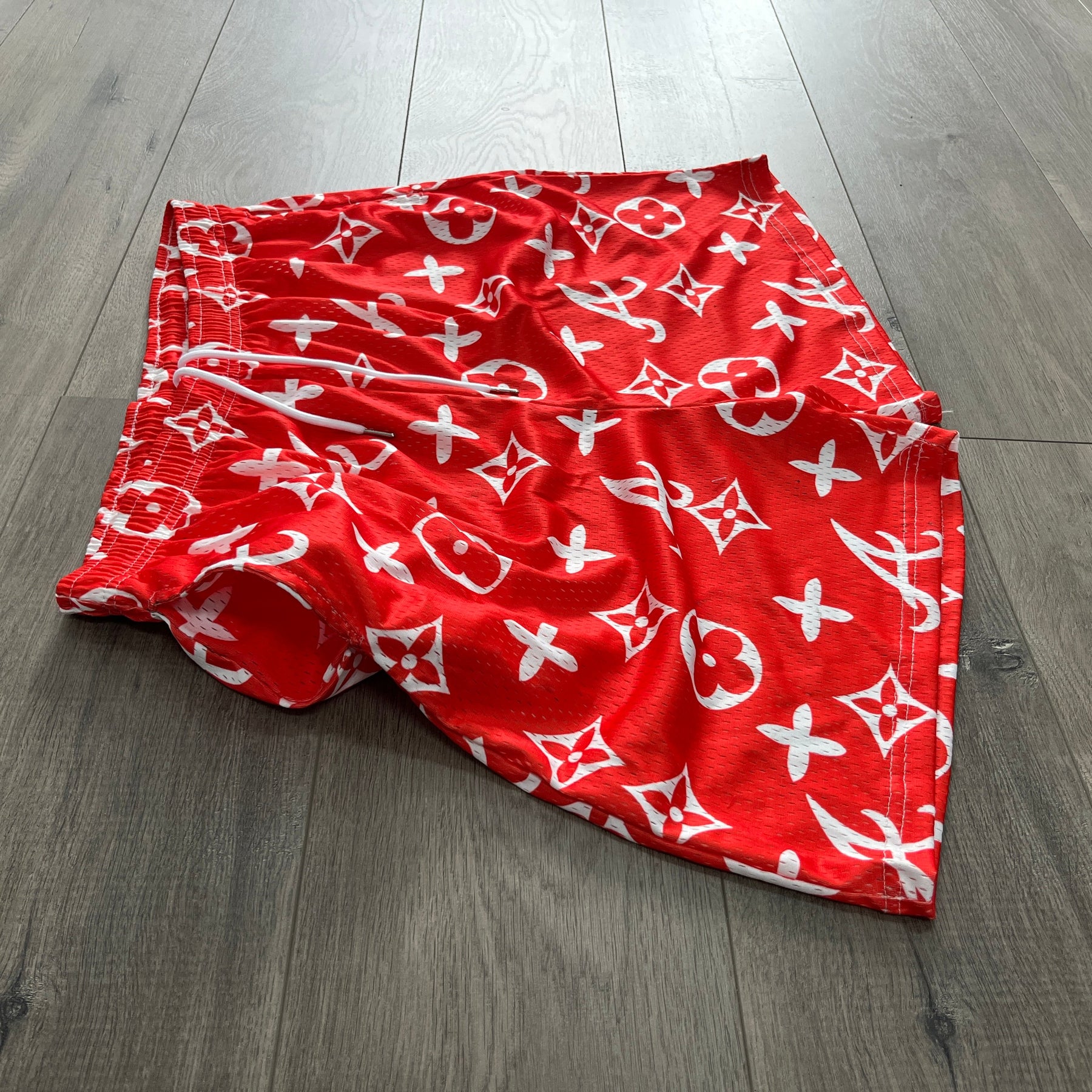 RED ALABAMA MESH SHORTS-8600