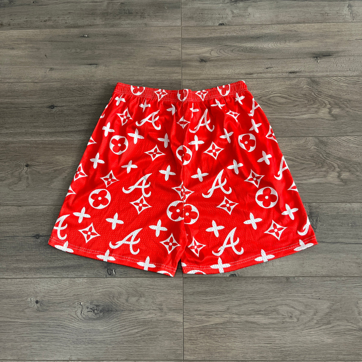 RED ALABAMA MESH SHORTS-8600