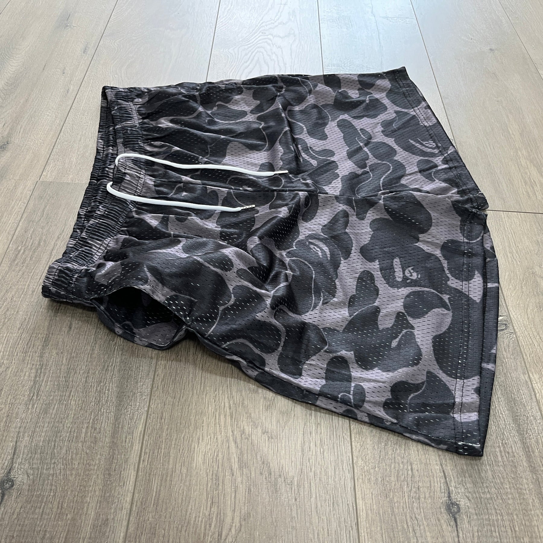 BAPE BLACK MESH SHORTS-8603