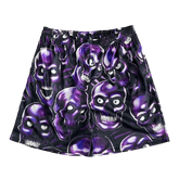 PURPLE SKULL MESH SHORTS-8735