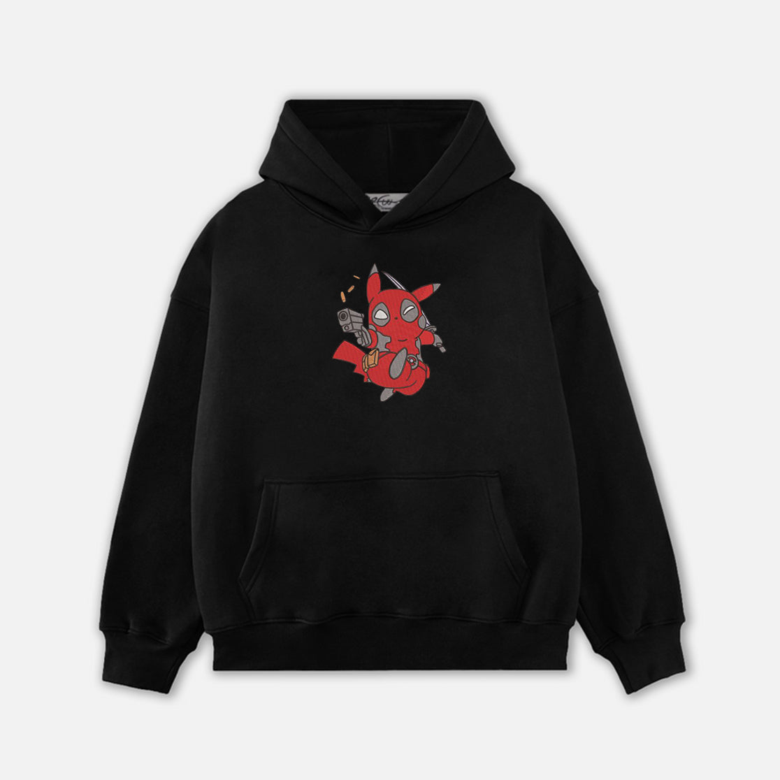 PikachuDeadpool Embroidery Hoodie-8421