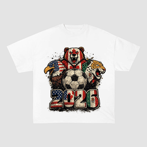 2026 World Soccer Beast Graphic Tee USA Canada Mexico Fan T-Shirt-20010