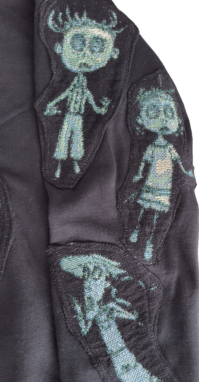 Coraline Jones Patchwork Hoodie -03