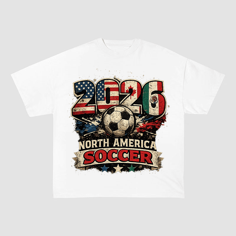 2026 World Soccer Beast Graphic Tee USA Canada Mexico Fan T-Shirt-2009