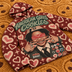 RED AMERICAN GIRLS COOKIES  TAPESTRY HOODIE