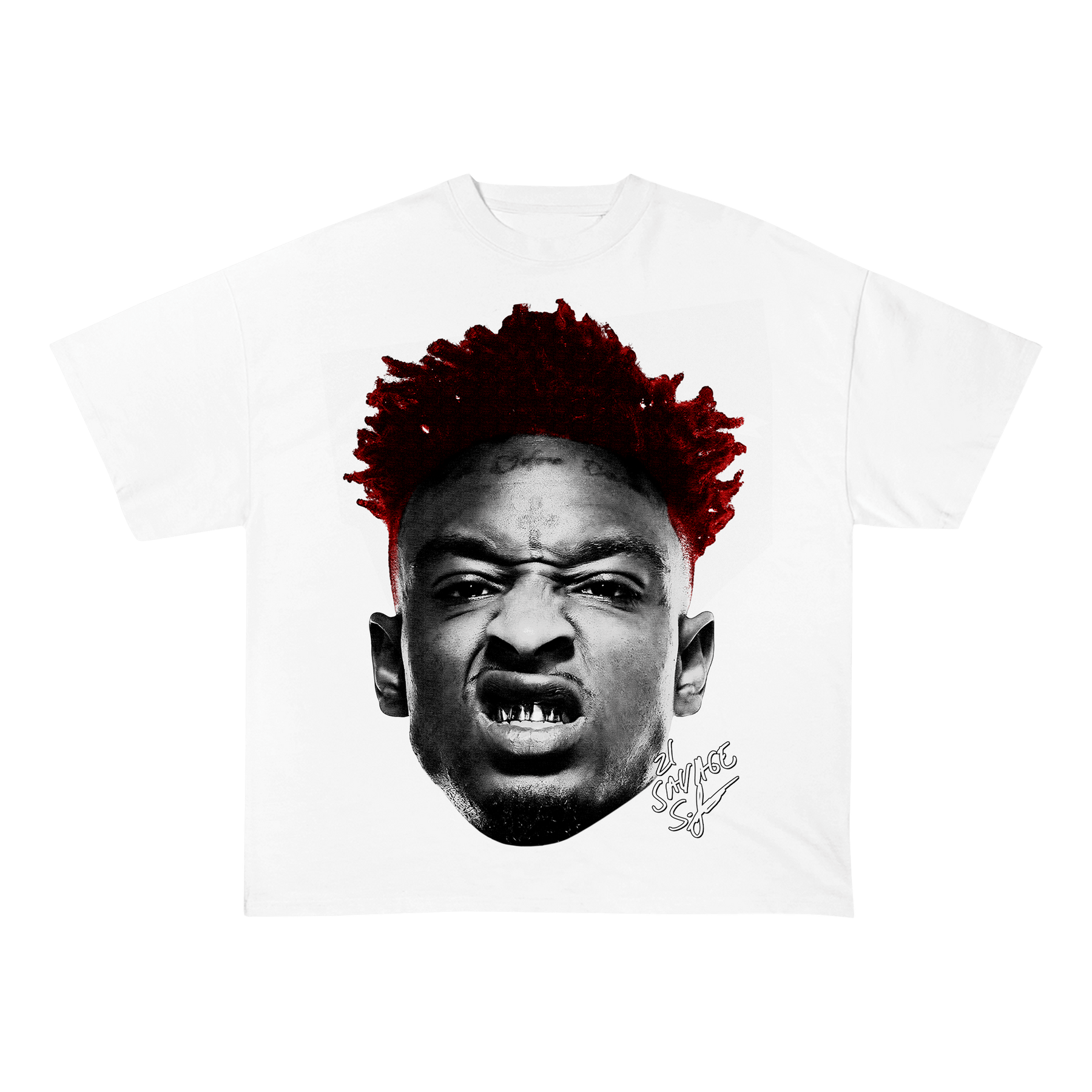 RDMCLOTHINGART tapestry hoodie 21SAVAGE WEIGHT COTTON TEE-8022