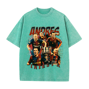 RDMCLOTHINGART tapestry hoodie ANDRES INIESTA HEAVY WEIGHT COTTON TEE-9145