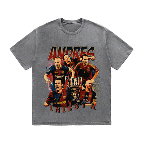 RDMCLOTHINGART tapestry hoodie ANDRES INIESTA HEAVY WEIGHT COTTON TEE-9145