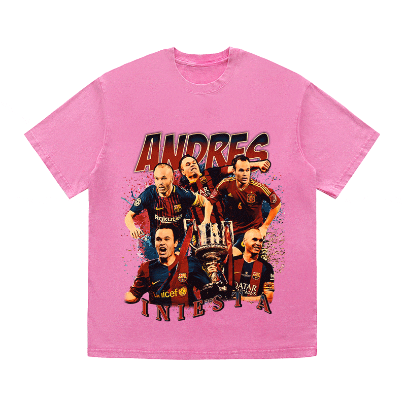 RDMCLOTHINGART tapestry hoodie ANDRES INIESTA HEAVY WEIGHT COTTON TEE-9145
