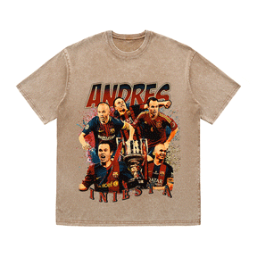 RDMCLOTHINGART tapestry hoodie ANDRES INIESTA HEAVY WEIGHT COTTON TEE-9145