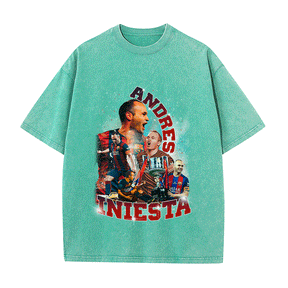 RDMCLOTHINGART tapestry hoodie ANDRES INIESTA HEAVY WEIGHT COTTON TEE-9146