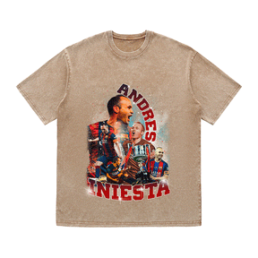 RDMCLOTHINGART tapestry hoodie ANDRES INIESTA HEAVY WEIGHT COTTON TEE-9146
