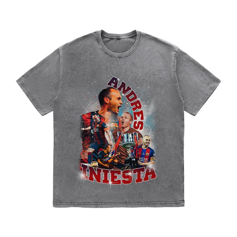 RDMCLOTHINGART tapestry hoodie ANDRES INIESTA HEAVY WEIGHT COTTON TEE-9146
