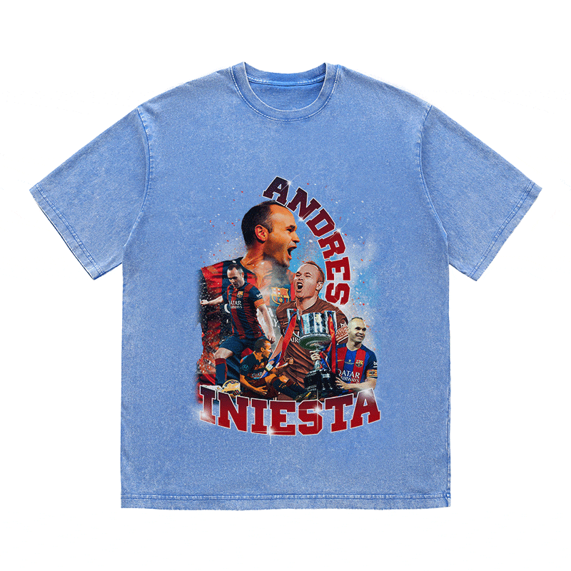 RDMCLOTHINGART tapestry hoodie ANDRES INIESTA HEAVY WEIGHT COTTON TEE-9146