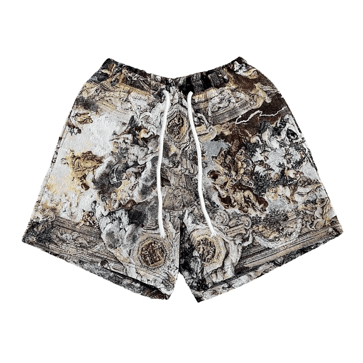 ANGELS TAPESTRY SHORTS - RDMCLOTHINGART