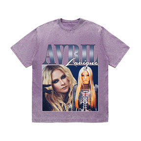 RDMCLOTHINGART tapestry hoodie AVRIL LAVIGNE HEAVY WEIGHT COTTON TEE-8851
