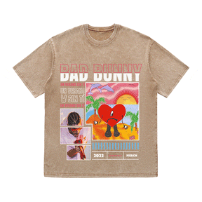 RDMCLOTHINGART tapestry hoodie BAD BUNNY HEAVY WEIGHT COTTON TEE-8989