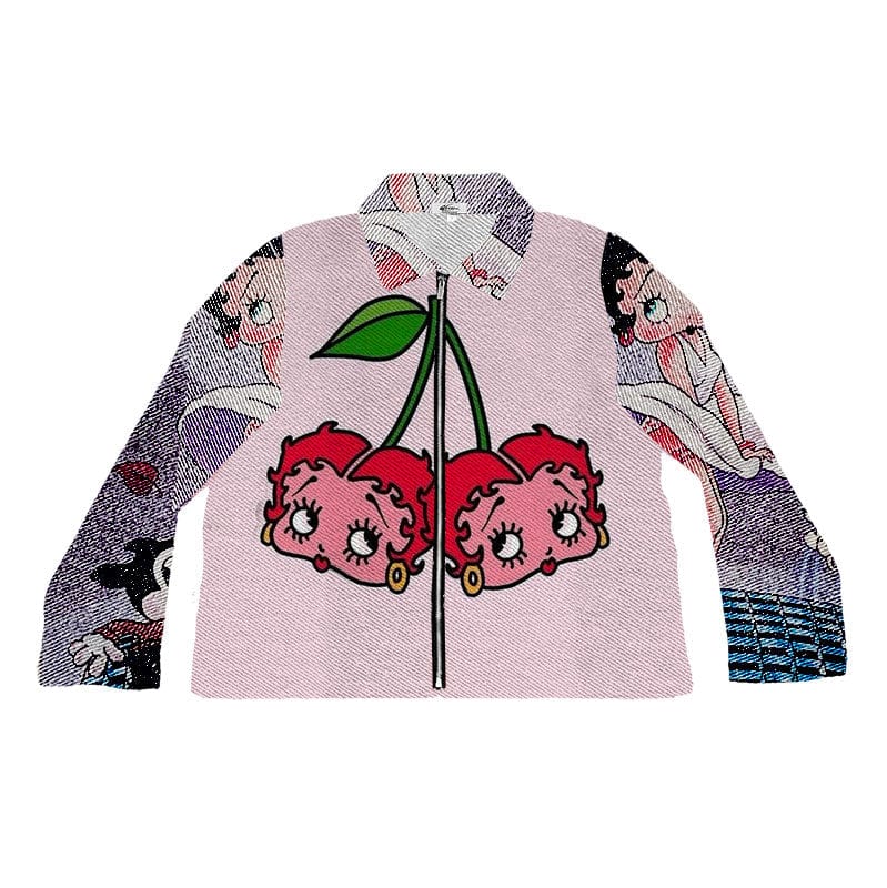 RDMCLOTHINGART tapestry hoodie BETTY BOOP CHERRIES TAPESTRY JACKET