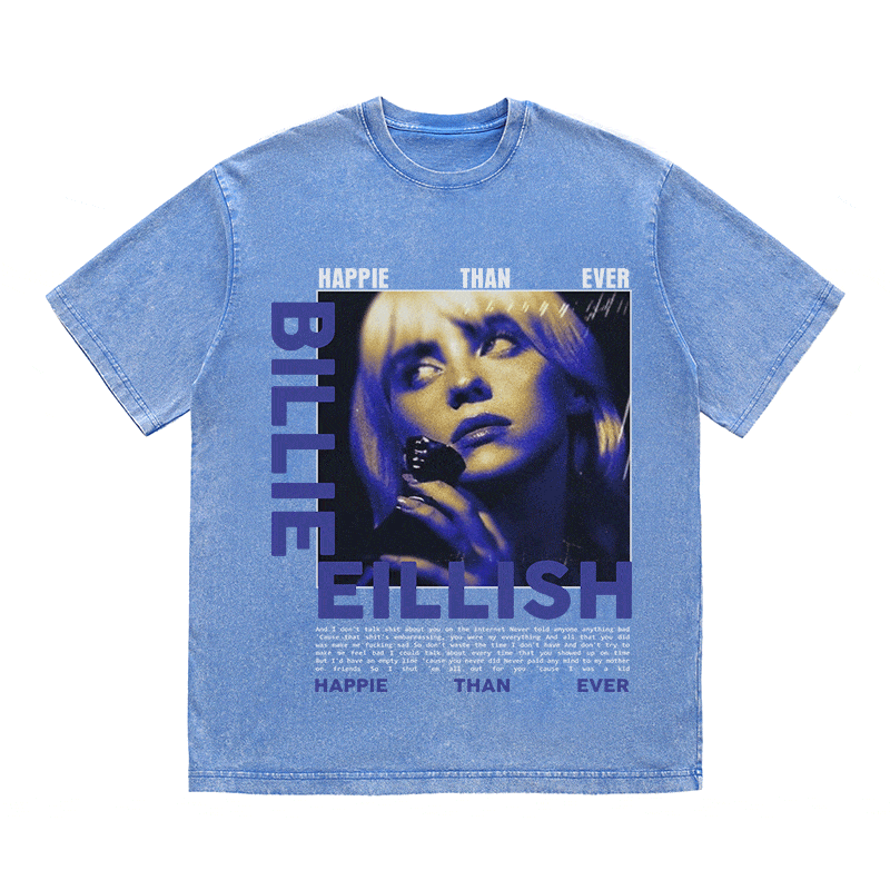 RDMCLOTHINGART tapestry hoodie BILLIE EILLISH HEAVY WEIGHT COTTON TEE-8991