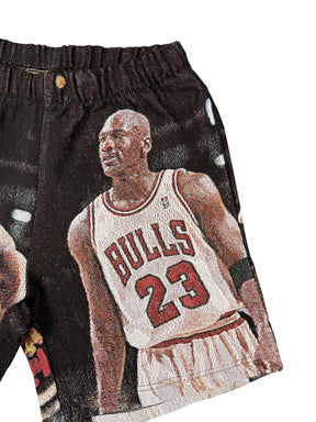 RDMCLOTHINGART tapestry hoodie BLACK MJ SHORTS