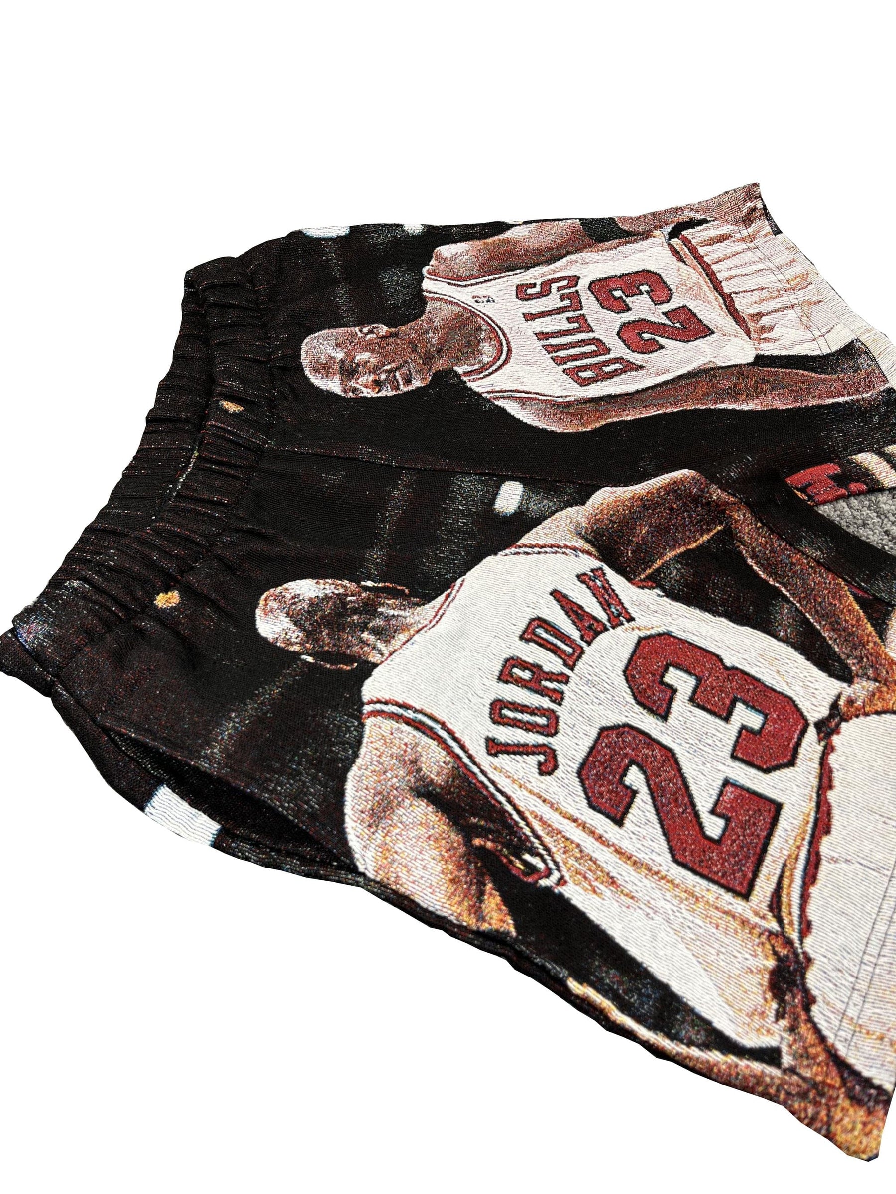 RDMCLOTHINGART tapestry hoodie BLACK MJ SHORTS