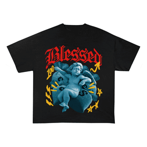 RDMCLOTHINGART tapestry hoodie BLESSED HEAVY WEIGHT COTTON TEE-9033