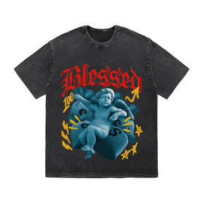 RDMCLOTHINGART tapestry hoodie BLESSED HEAVY WEIGHT COTTON TEE-9033
