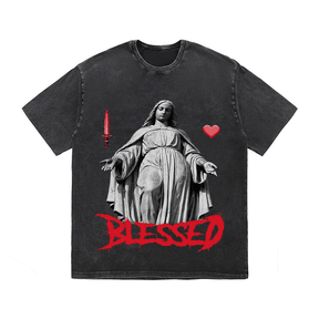 RDMCLOTHINGART tapestry hoodie BLESSED HEAVY WEIGHT COTTON TEE-9034
