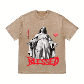RDMCLOTHINGART tapestry hoodie BLESSED HEAVY WEIGHT COTTON TEE-9034
