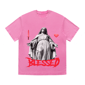 RDMCLOTHINGART tapestry hoodie BLESSED HEAVY WEIGHT COTTON TEE-9034