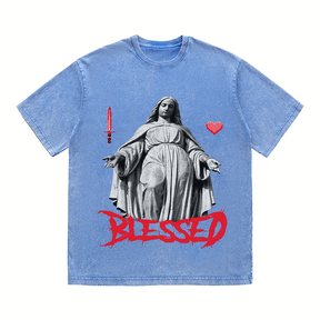 RDMCLOTHINGART tapestry hoodie BLESSED HEAVY WEIGHT COTTON TEE-9034