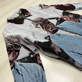 RDMCLOTHINGART tapestry hoodie BLUE 2PAC TAPESTRY JACKET