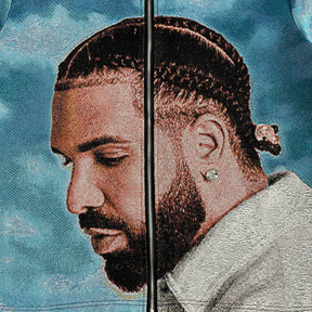 RDMCLOTHINGART tapestry hoodie BLUE DRAKE TAPESTRY TEE