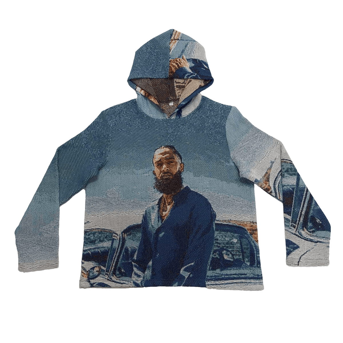 RDMCLOTHINGART tapestry hoodie Blue Nip Tapestry