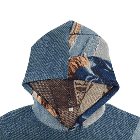 RDMCLOTHINGART tapestry hoodie Blue Nip Tapestry