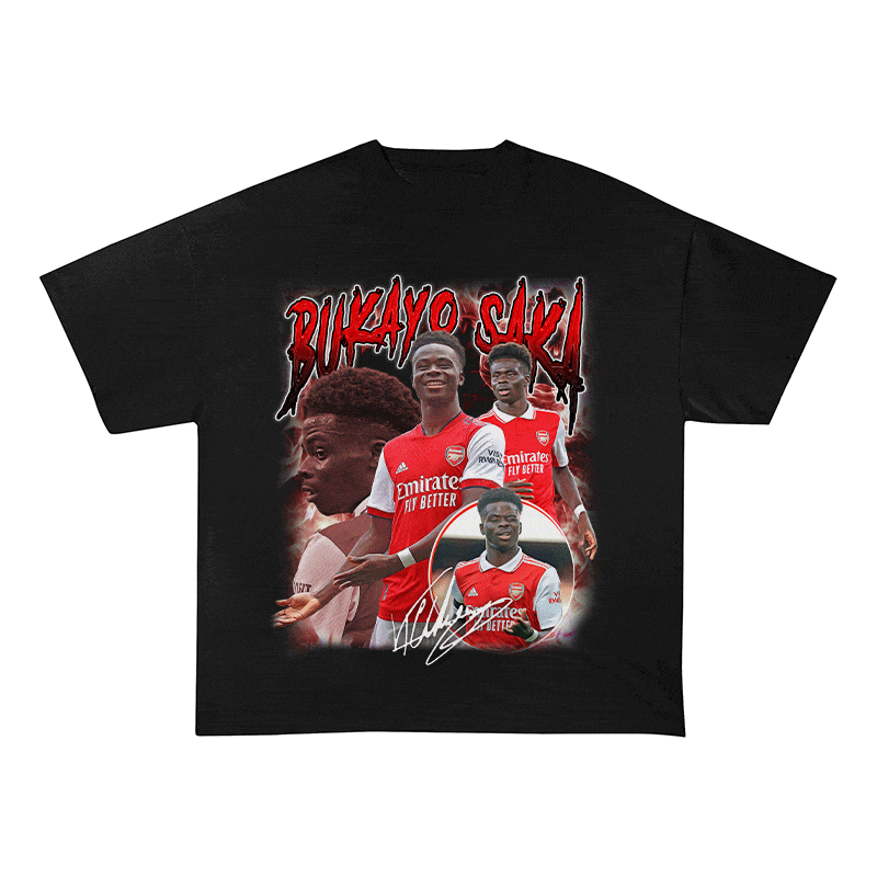 RDMCLOTHINGART tapestry hoodie BUKAYO SAKA HEAVY WEIGHT COTTON TEE-9151