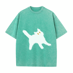 RDMCLOTHINGART tapestry hoodie CAT HEAVY WEIGHT COTTON TEE-9304
