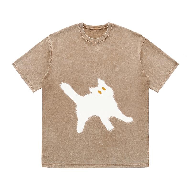 RDMCLOTHINGART tapestry hoodie CAT HEAVY WEIGHT COTTON TEE-9304