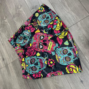 RDMCLOTHINGART tapestry hoodie COLORFUL SKULL MESH SHORTS-8694