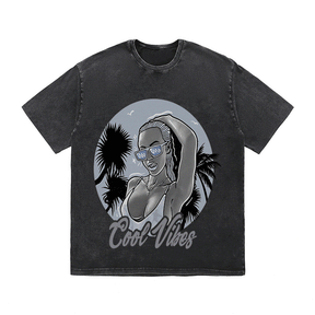 RDMCLOTHINGART tapestry hoodie COOL VIBES HEAVY WEIGHT COTTON TEE-9035