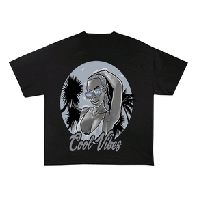 RDMCLOTHINGART tapestry hoodie COOL VIBES HEAVY WEIGHT COTTON TEE-9035