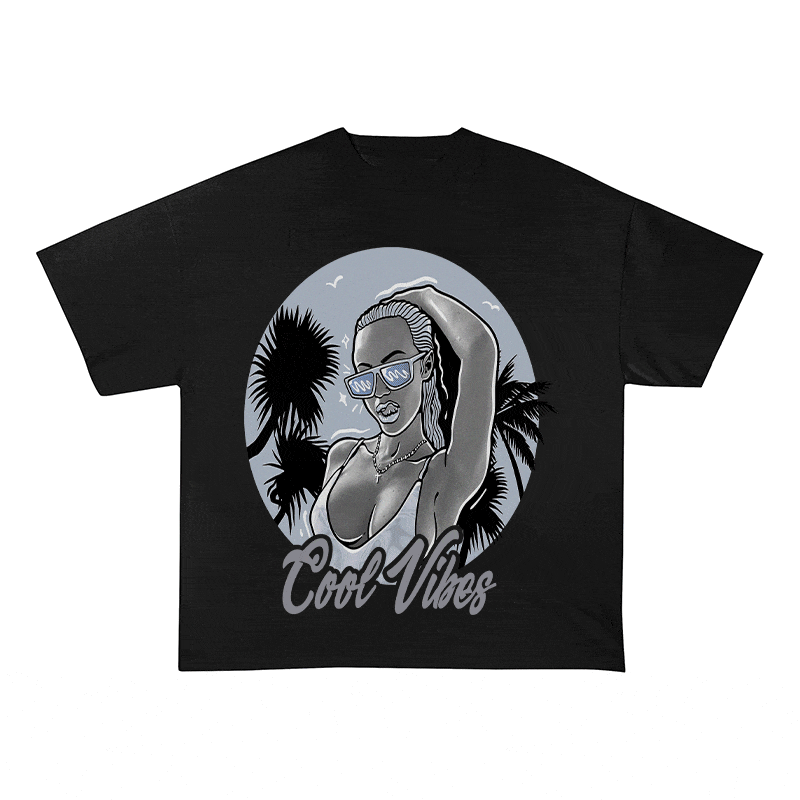 RDMCLOTHINGART tapestry hoodie COOL VIBES HEAVY WEIGHT COTTON TEE-9035