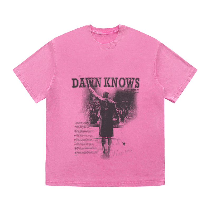 RDMCLOTHINGART tapestry hoodie DAWNKNOWS HEAVY WEIGHT COTTON TEE-9309