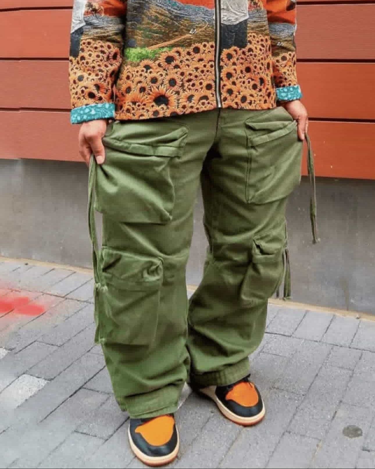 RDMCLOTHINGART tapestry hoodie DESIGNER HEAVY CARGO PANTS-8033