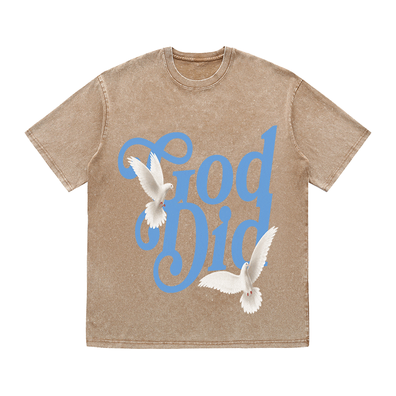 RDMCLOTHINGART tapestry hoodie GOD DID HEAVY WEIGHT COTTON TEE-9039