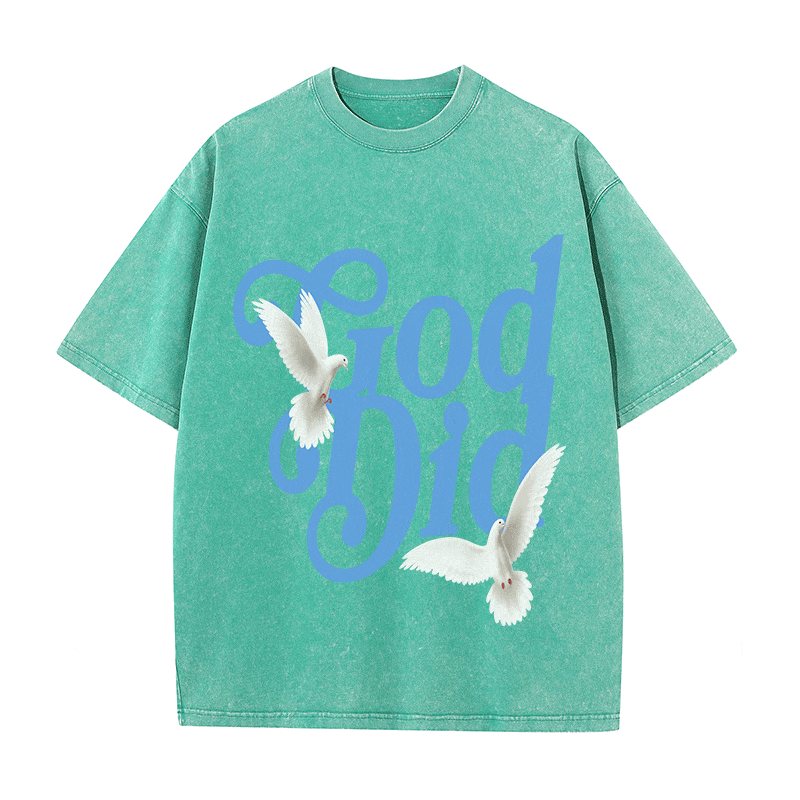 RDMCLOTHINGART tapestry hoodie GOD DID HEAVY WEIGHT COTTON TEE-9039