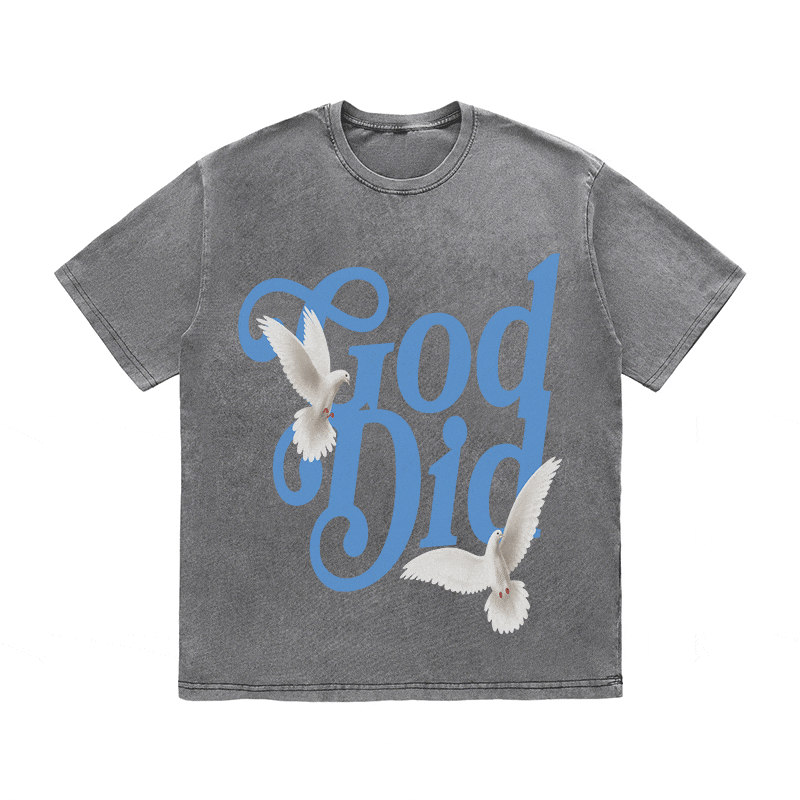 RDMCLOTHINGART tapestry hoodie GOD DID HEAVY WEIGHT COTTON TEE-9039